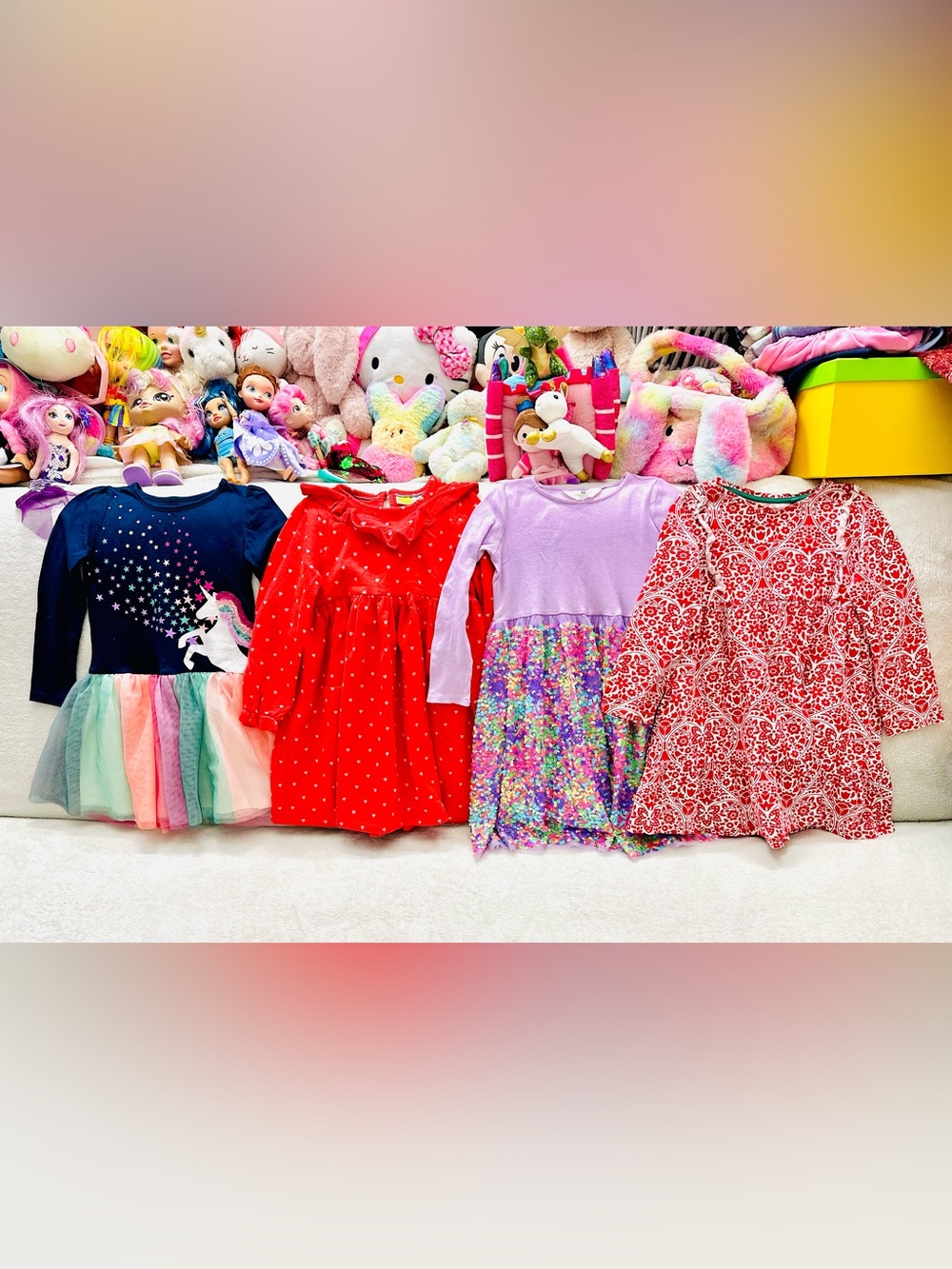 Lot Very Cute Girls Dresses Size 5T Mini Boden, H&M Excellent Condition